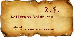 Kellerman Valéria névjegykártya